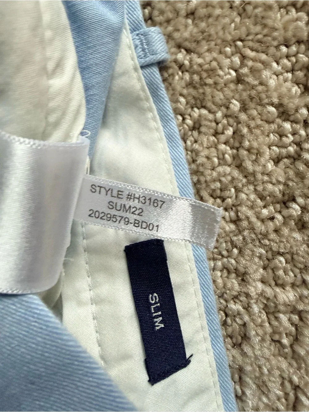 J.Crew Flex Slim Chino Pants Men’s 33x32 Light Blue